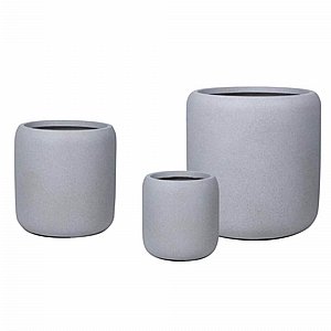 עציץ צילינדר פיברגלס אלגנטי - אפור גרניט (בהיר) עציץ צילינדר פיברגלס אלגנטי - אפור גרניט (בהיר)