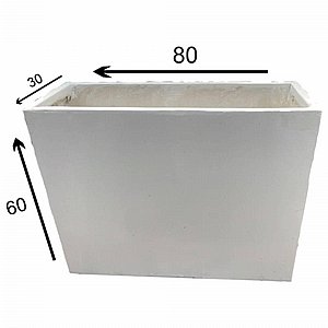 אדנית פיברגלס מלבנית לבנה גבוהה אדנית פיברגלס מלבנית לבנה גבוהה