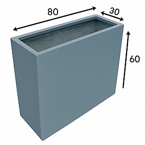 אדנית פיברגלס מלבנית אפורה גבוהה אדנית פיברגלס מלבנית אפורה גבוהה