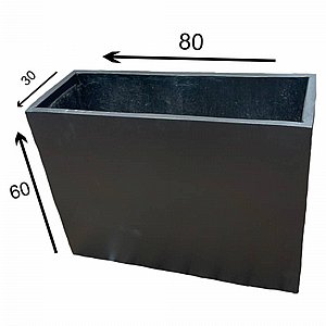 אדנית פיברגלס מלבנית שחורה גבוהה אדנית פיברגלס מלבנית שחורה גבוהה