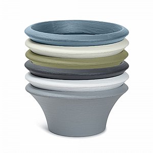 עציץ קערה עגול ודקורטיבי מפלסטיק 16X35X35 עציץ קערה עגול ודקורטיבי מפלסטיק 16X35X35